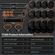 Adjustable Dumbbells Set